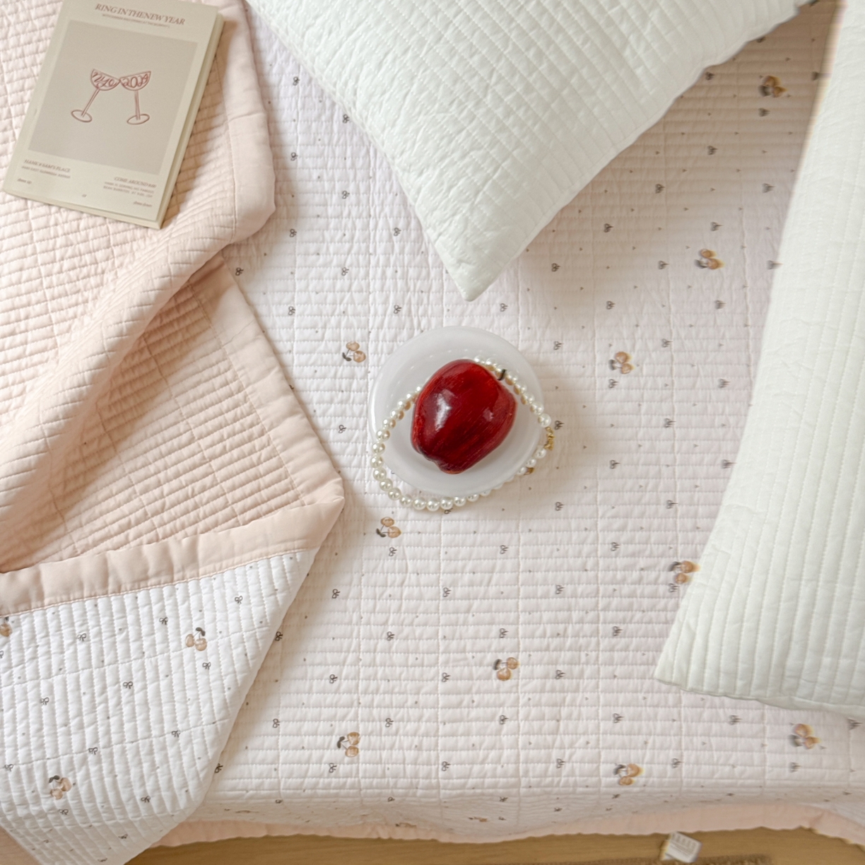 91家纺网 家纺一手货源 找家纺 床盖工厂店 2026新款双面莫代尔天丝软凉席可铺可盖单床盖床盖单件 芝士樱桃-米