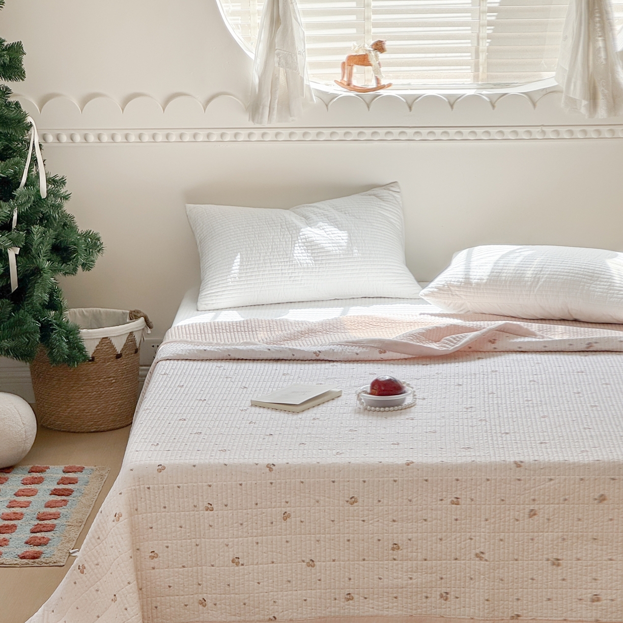 91家纺网 家纺一手货源 找家纺 床盖工厂店 2026新款双面莫代尔天丝软凉席可铺可盖单床盖床盖单件 芝士樱桃-米