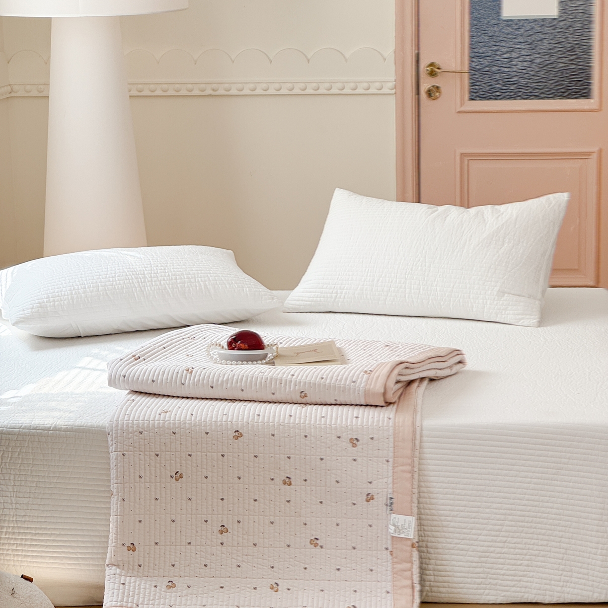 91家纺网 家纺一手货源 找家纺 床盖工厂店 2026新款双面莫代尔天丝软凉席可铺可盖单床盖床盖单件 芝士樱桃-米