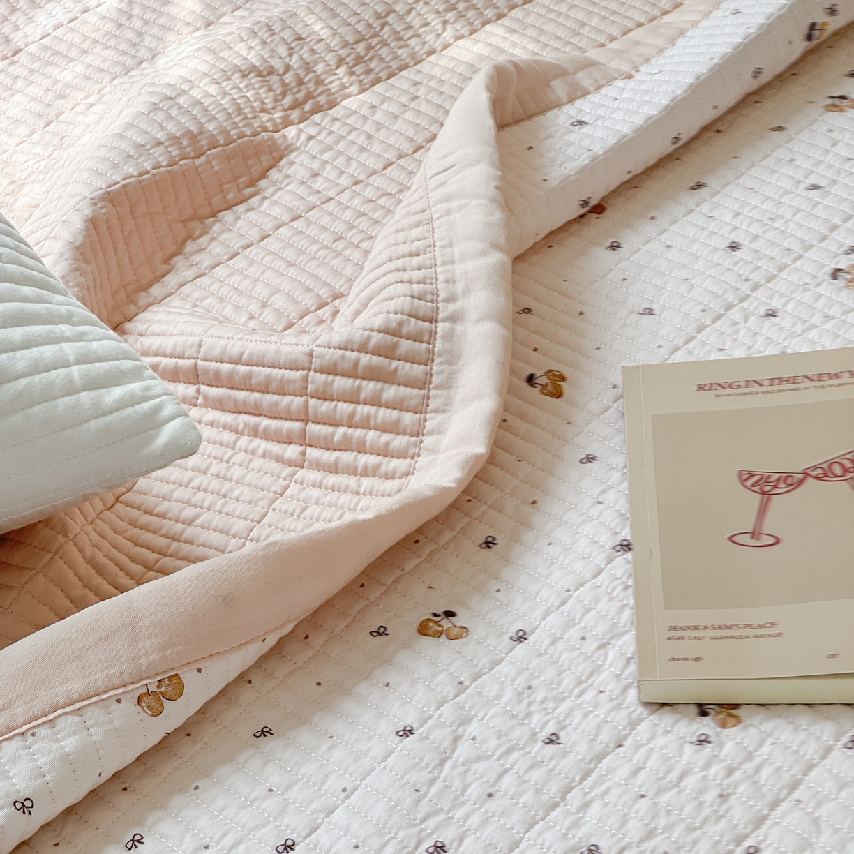 91家纺网 家纺一手货源 找家纺 床盖工厂店 2026新款双面莫代尔天丝软凉席可铺可盖单床盖床盖单件 芝士樱桃-米