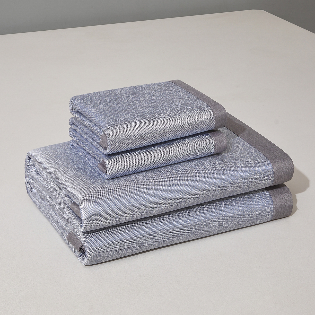 91家纺网 家纺一手货源 找家纺 航途席业 2026新款清澜肌理粗冰丝凉席席子-可机洗 蓝紫