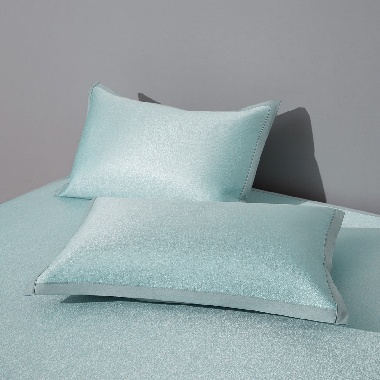 91家纺网 家纺一手货源 找家纺 航途席业 2026新款清澜肌理粗冰丝凉席席子-可机洗 绿