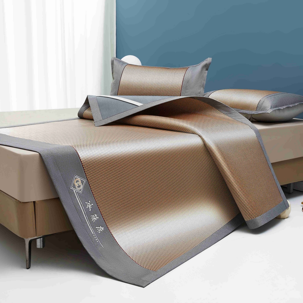 91家纺网 家纺一手货源 找家纺 （总）席匠 2026新款冰藤三明治凉席席子