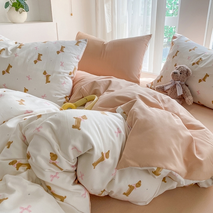 91家纺网 家纺一手货源 找家纺 （总）梦嘉居 2025新款110克超柔云感棉四件套学生宿舍三件套四季款-叠拍图