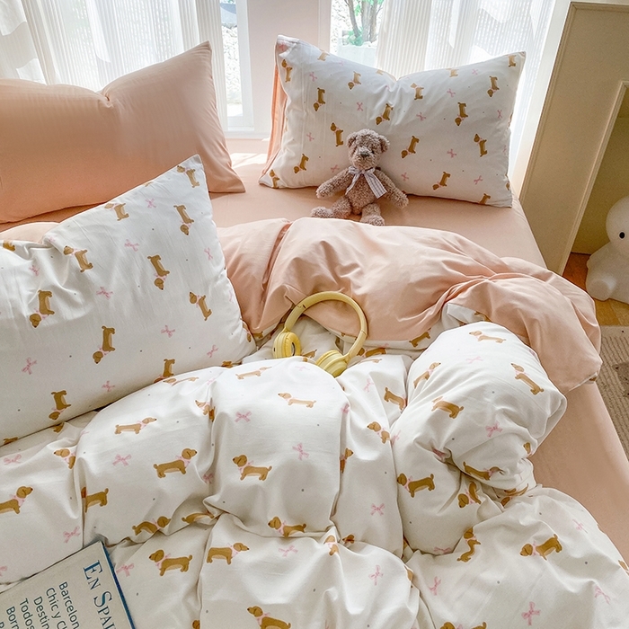 91家纺网 家纺一手货源 找家纺 （总）梦嘉居 2025新款110克超柔云感棉四件套学生宿舍三件套四季款-叠拍图