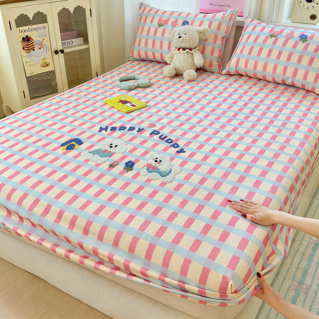 91家纺网 家纺一手货源 找家纺 （总）沐棉家居 2026新款毛巾绣老粗布全棉纯棉床笠单品床笠单件