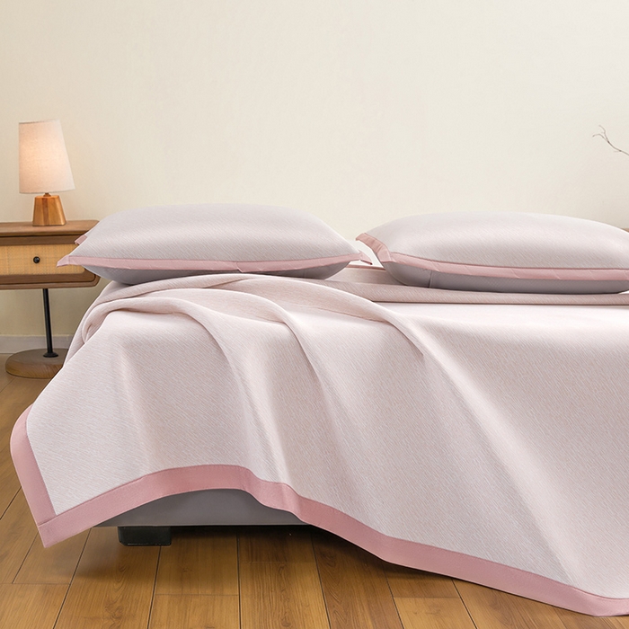 91家纺网 家纺一手货源 找家纺 （总）航途席业 2026新款素锦色织纯冰丝席凉席席子