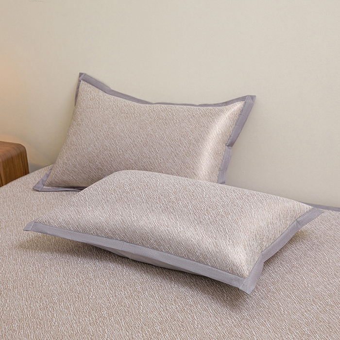 91家纺网 家纺一手货源 找家纺 航途席业 2026新款素锦色织纯冰丝席凉席席子 栗咖