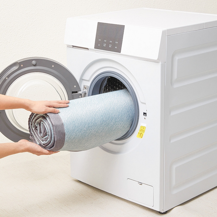 91家纺网 家纺一手货源 找家纺 航途席业 2026新款素锦色织纯冰丝席凉席席子 雾蓝