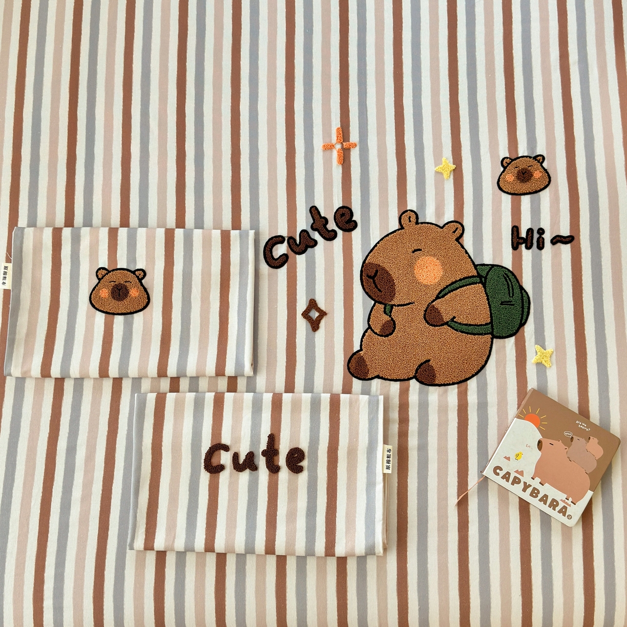 91家纺网 家纺一手货源 找家纺 沐棉家居 2026新款毛巾绣老粗布全棉纯棉床笠单品床笠单件 条纹巴拉