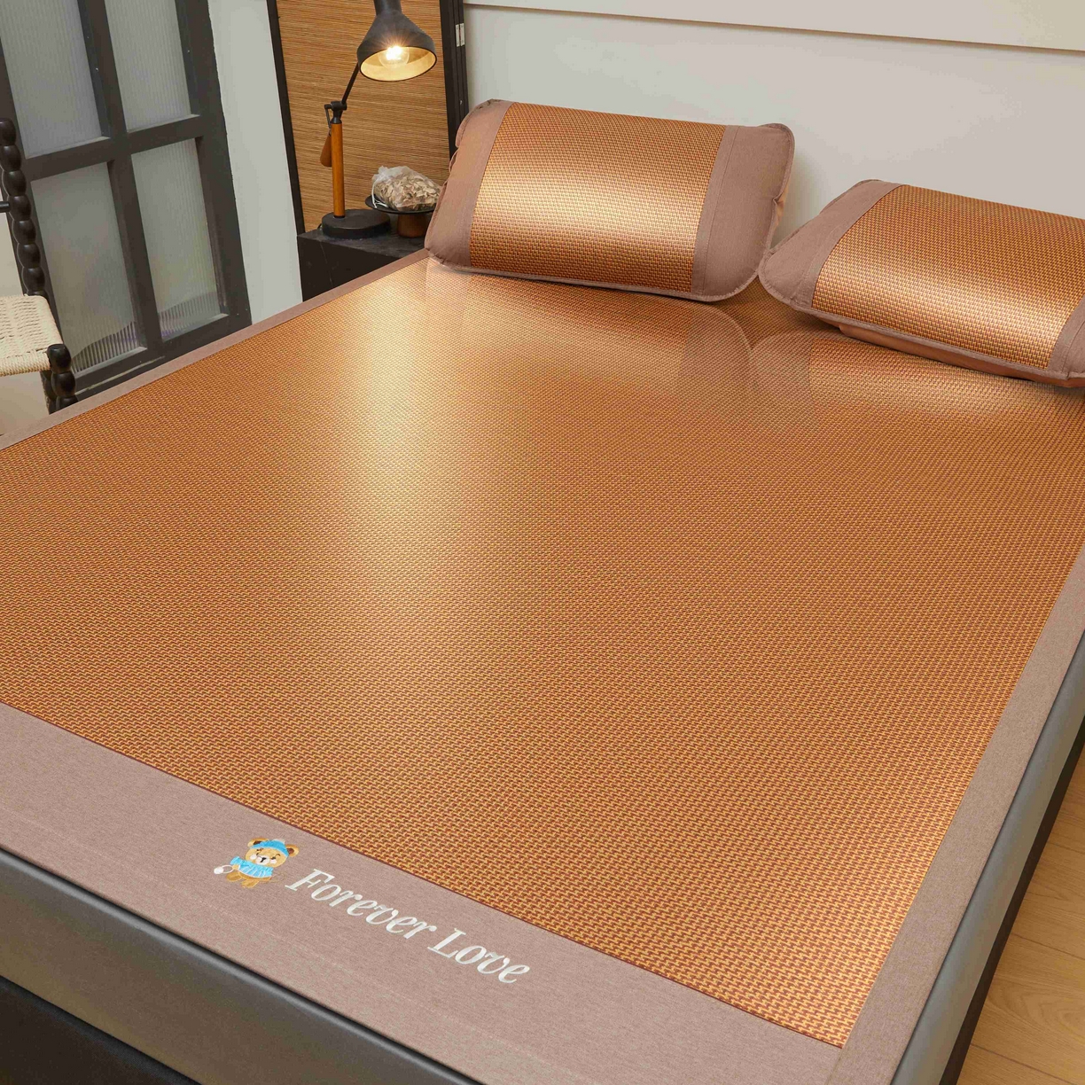 91家纺网 家纺一手货源 找家纺 （总）席匠 2026新款小熊藤席凉席席子