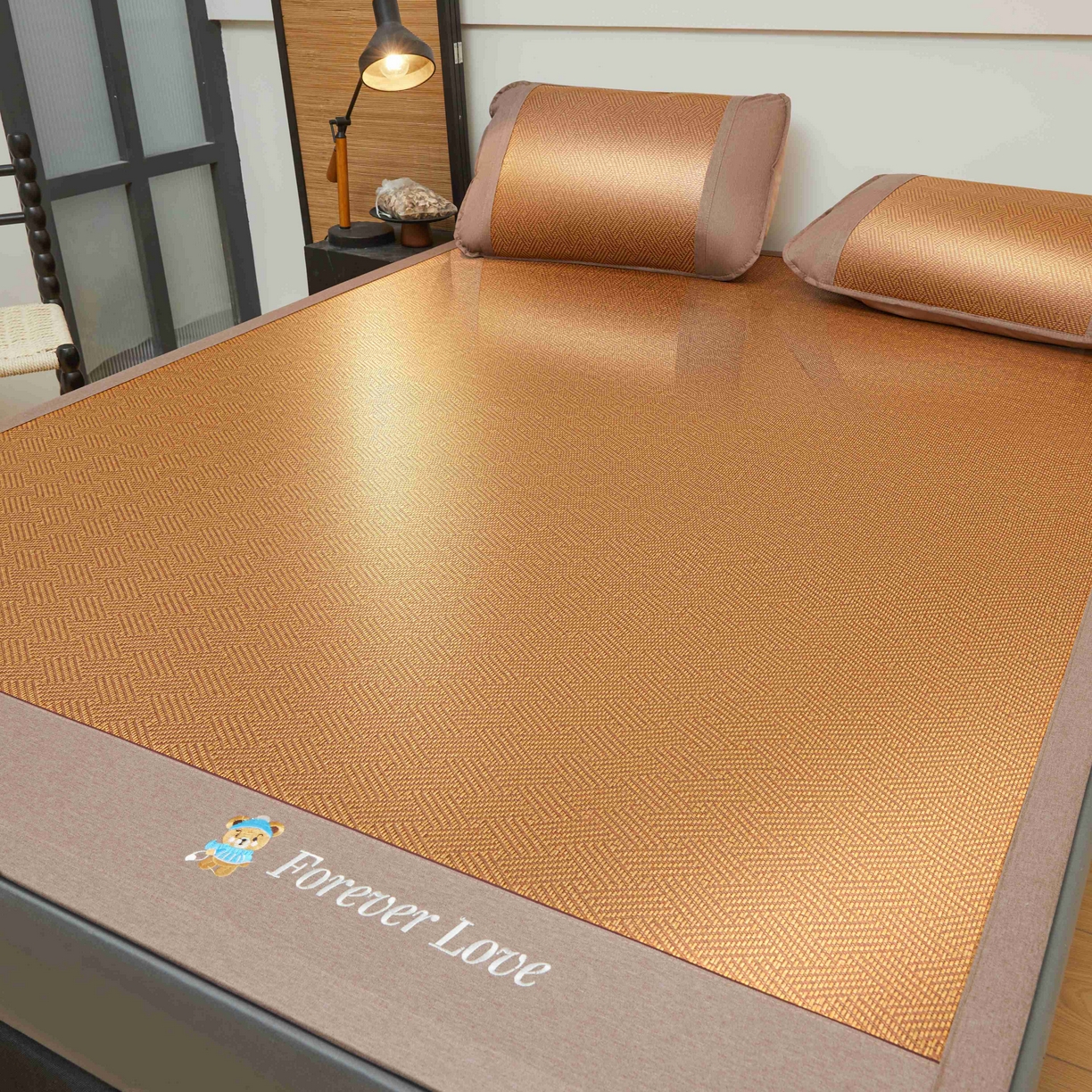 91家纺网 家纺一手货源 找家纺 （总）席匠 2026新款小熊藤席凉席席子