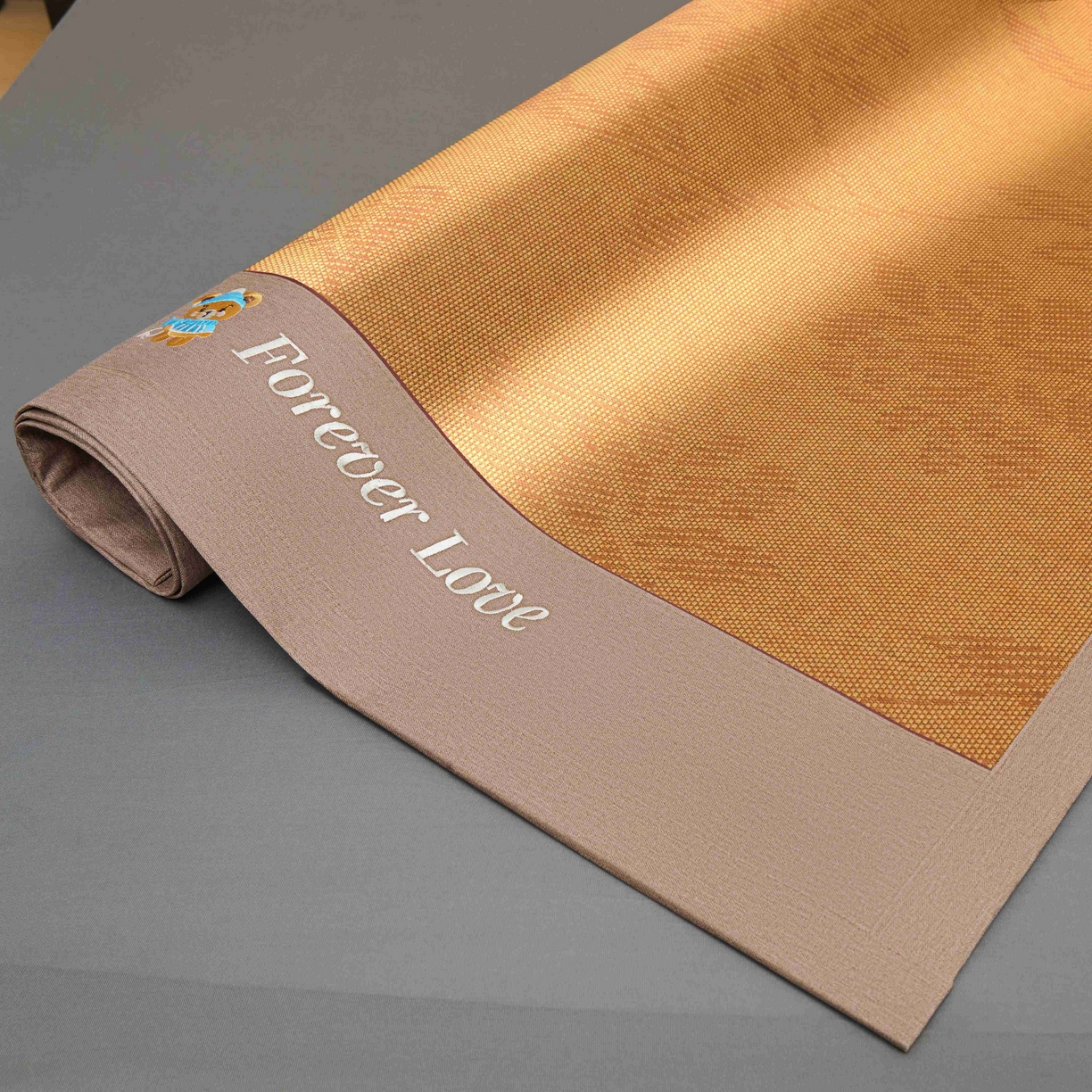 91家纺网 家纺一手货源 找家纺 席匠 2026新款小熊藤席凉席席子 水中花