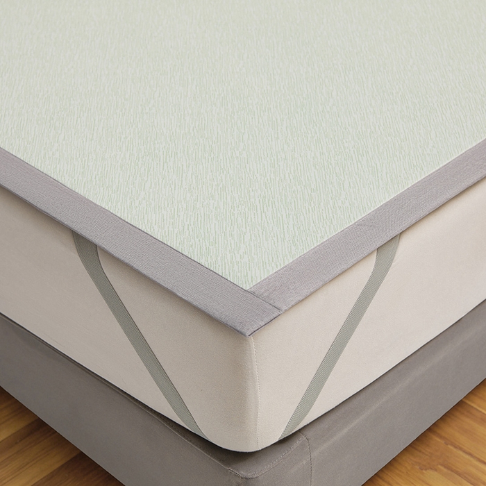 91家纺网 家纺一手货源 找家纺 航途席业 2026新款素锦色织纯冰丝席凉席席子 竹青