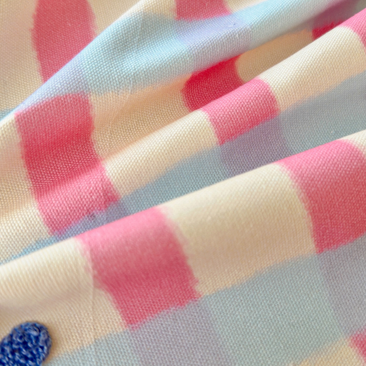 91家纺网 家纺一手货源 找家纺 沐棉家居 2026新款毛巾绣老粗布全棉纯棉床笠单品床笠单件 幸福狗