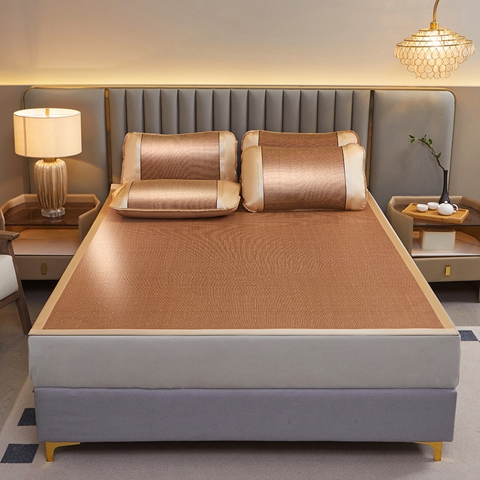 91家纺网 家纺一手货源 找家纺 席匠 2026新款直角藤席凉席席子 饼干花