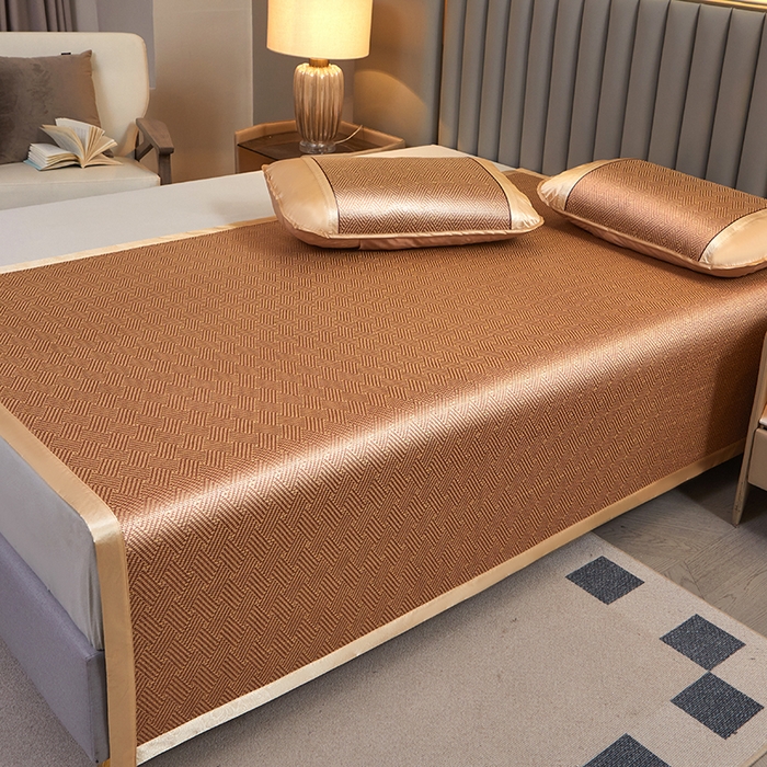 91家纺网 家纺一手货源 找家纺 席匠 2026新款直角藤席凉席席子 饼干花