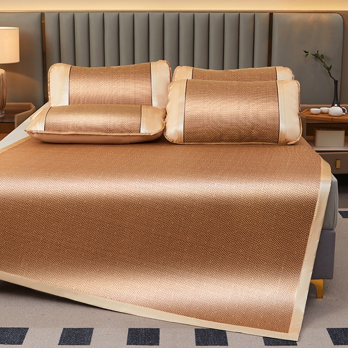 91家纺网 家纺一手货源 找家纺 席匠 2026新款直角藤席凉席席子 饼干花