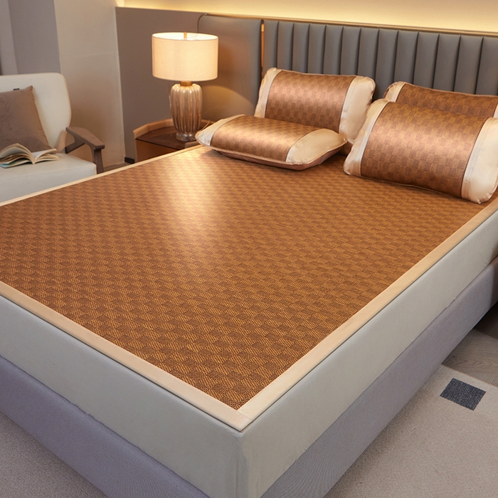 91家纺网 家纺一手货源 找家纺 席匠 2026新款直角藤席凉席席子 经典格