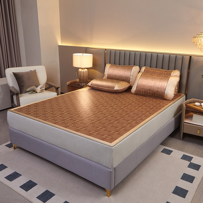 91家纺网 家纺一手货源 找家纺 席匠 2026新款直角藤席凉席席子 九宫格