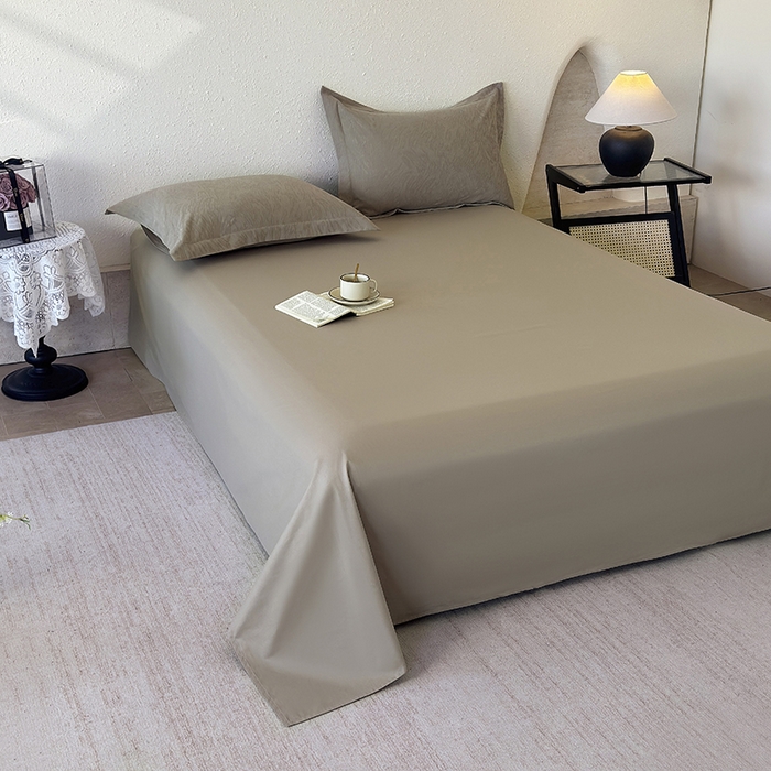 91家纺网 家纺一手货源 找家纺 玉相逢 2026新款全棉60S长绒棉立体厚织提花四件套 克拉拉-金属灰