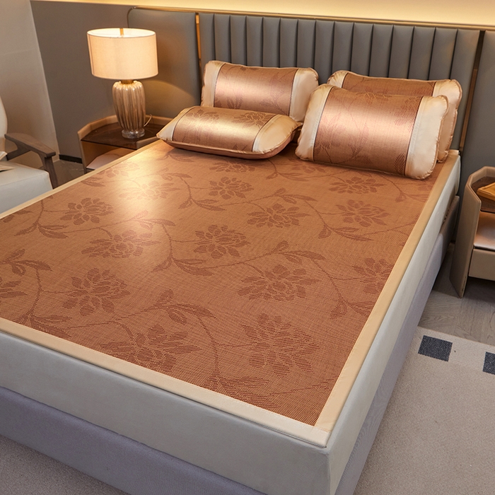 91家纺网 家纺一手货源 找家纺 席匠 2026新款直角藤席凉席席子 水中花