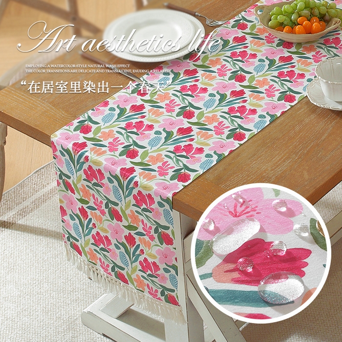 91家纺网 家纺一手货源 找家纺 （总）南通大梧纺织 2026新款美式风情春系列桌旗