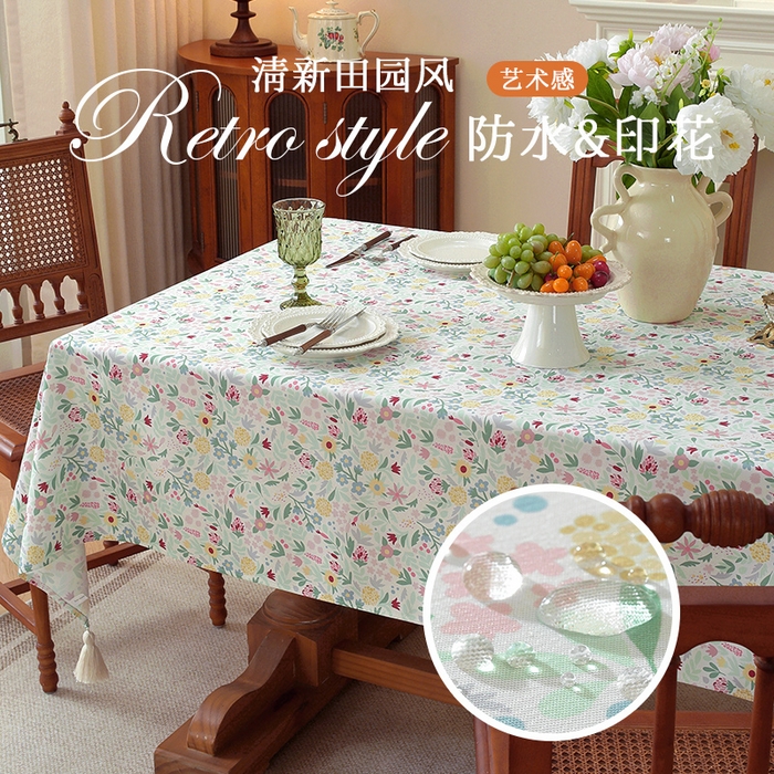 91家纺网 家纺一手货源 找家纺 南通大梧纺织 2026新款美式风情春系列桌布 黄绣球