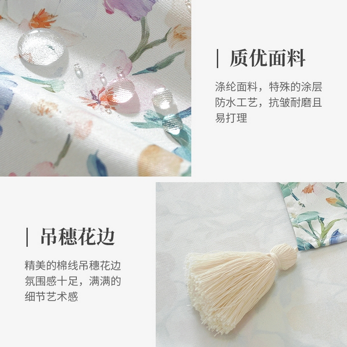 91家纺网 家纺一手货源 找家纺 南通大梧纺织 2026新款美式风情春系列桌布 黄绣球