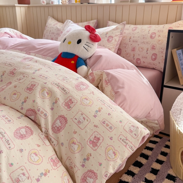 91家纺网 家纺一手货源 找家纺 （总）鑫佳居 2026新款古法仿棉小清新印花四件套