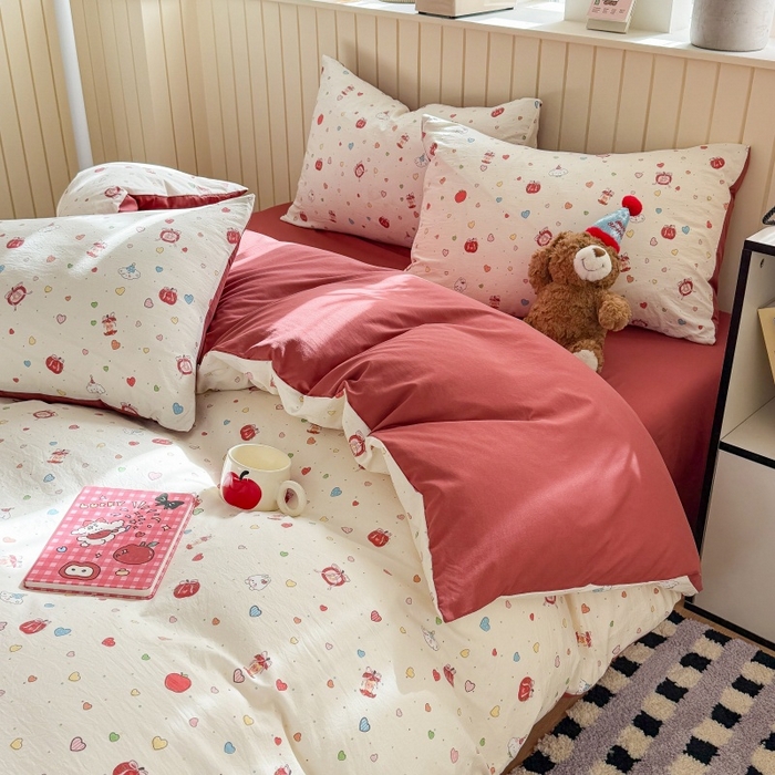 91家纺网 家纺一手货源 找家纺 （总）鑫佳居 2026新款古法仿棉小清新印花四件套