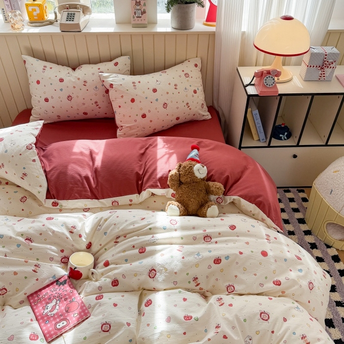 91家纺网 家纺一手货源 找家纺 （总）鑫佳居 2026新款古法仿棉小清新印花四件套