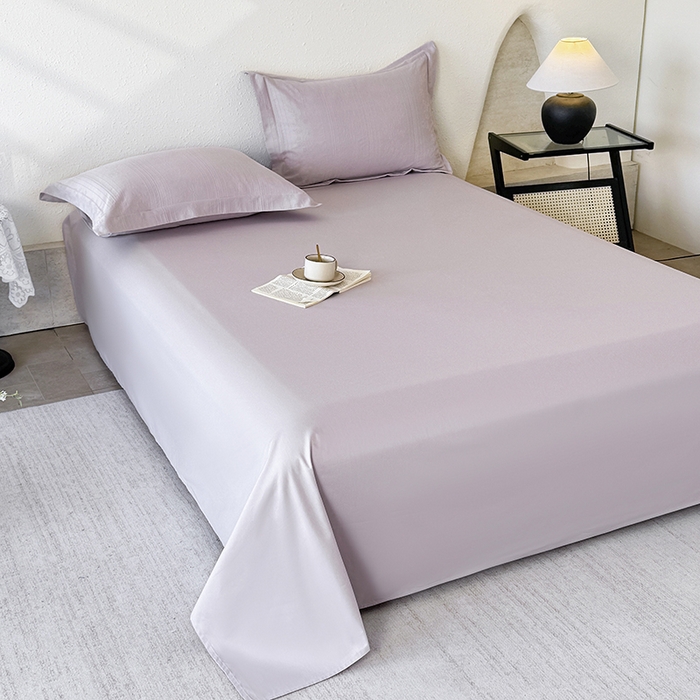 91家纺网 家纺一手货源 找家纺 玉相逢 2026新款全棉60S长绒棉立体厚织提花四件套 沁香-淡雅紫