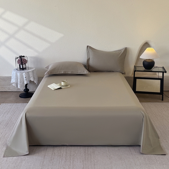 91家纺网 家纺一手货源 找家纺 玉相逢 2026新款全棉60S长绒棉立体厚织提花四件套 石烁-金属灰