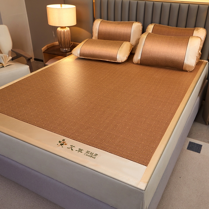 席匠 2026新款艾草驱蚊藤席凉席席子 饼干花