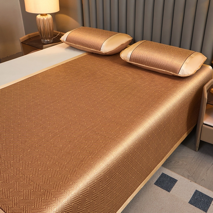 91家纺网 家纺一手货源 找家纺 席匠 2026新款艾草驱蚊藤席凉席席子 饼干花