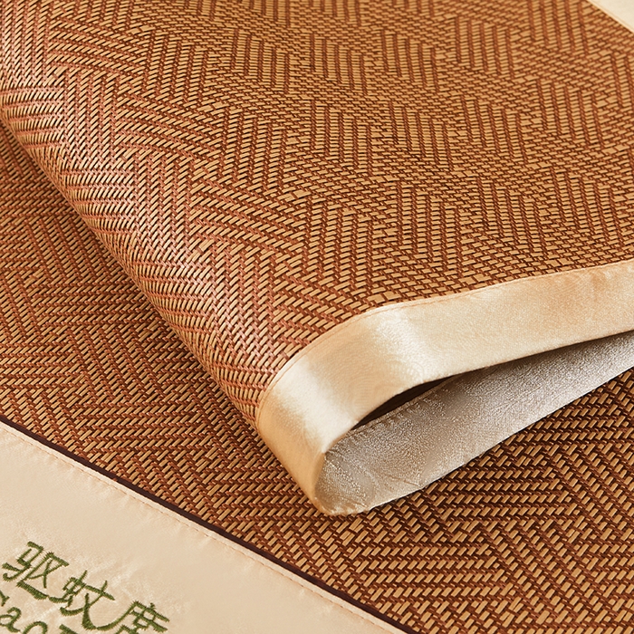 91家纺网 家纺一手货源 找家纺 席匠 2026新款艾草驱蚊藤席凉席席子 饼干花