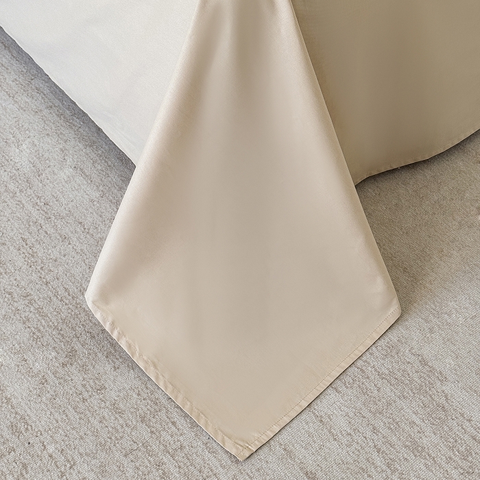 91家纺网 家纺一手货源 找家纺 玉相逢 2026新款全棉60S长绒棉立体厚织提花四件套 腰果-米杏