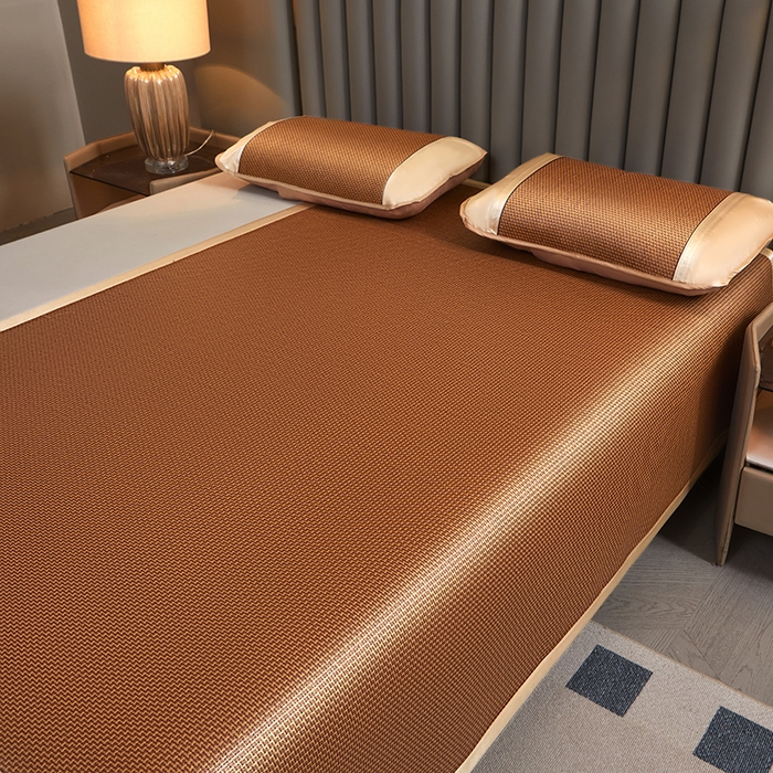 91家纺网 家纺一手货源 找家纺 席匠 2026新款艾草驱蚊藤席凉席席子 步步高