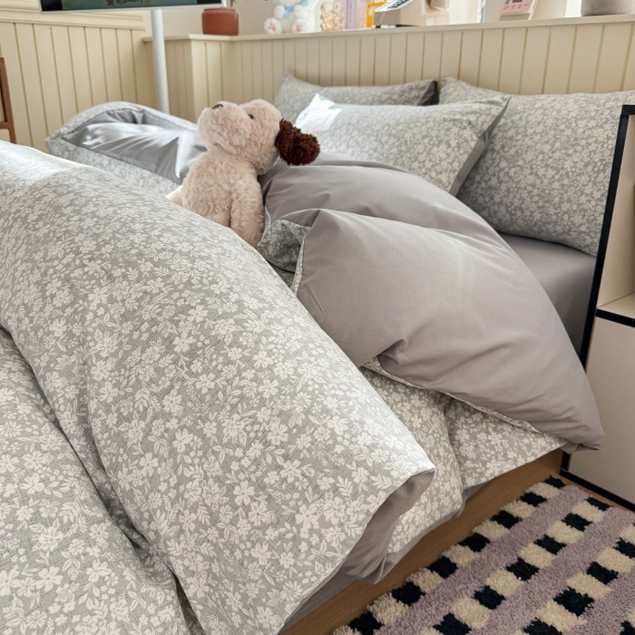 91家纺网 家纺一手货源 找家纺 鑫佳居 2026新款古法仿棉小清新印花四件套 华茵春日