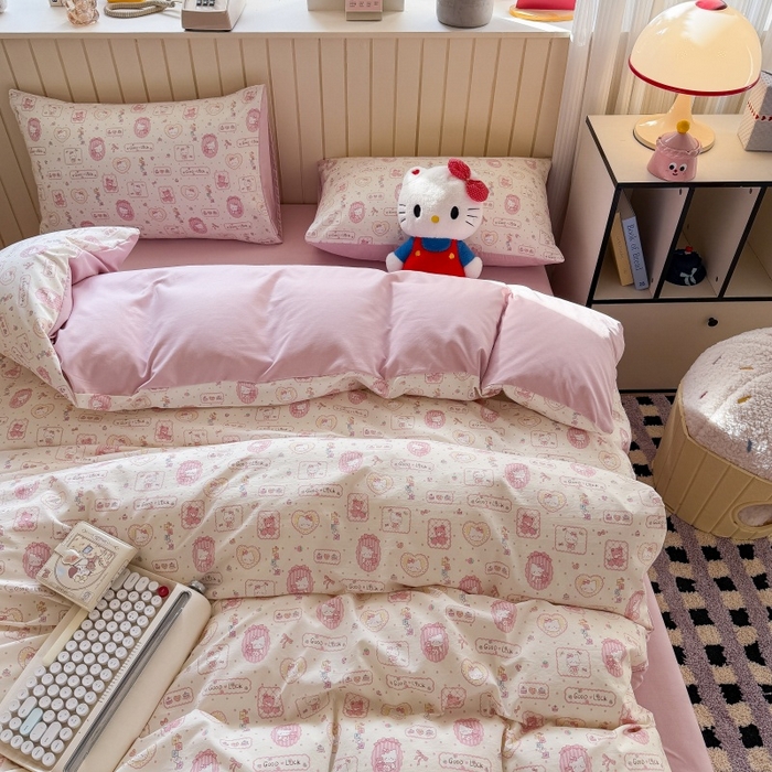 91家纺网 家纺一手货源 找家纺 （总）鑫佳居 2026新款古法仿棉小清新印花单被套