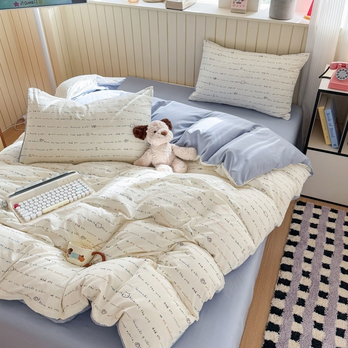 91家纺网 家纺一手货源 找家纺 鑫佳居 2026新款古法仿棉小清新印花单被套 鱼梦