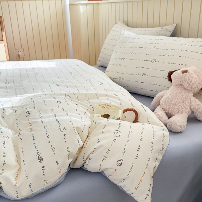 91家纺网 家纺一手货源 找家纺 鑫佳居 2026新款古法仿棉小清新印花单被套 鱼梦