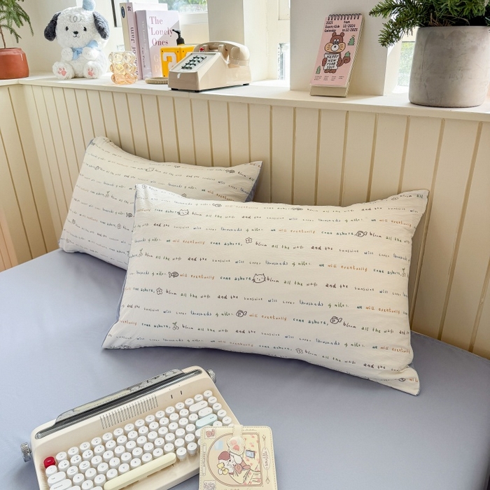 91家纺网 家纺一手货源 找家纺 鑫佳居 2026新款古法仿棉小清新印花单被套 鱼梦