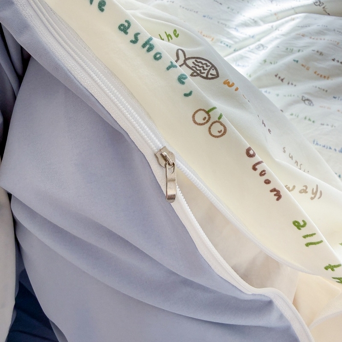 91家纺网 家纺一手货源 找家纺 鑫佳居 2026新款古法仿棉小清新印花单被套 鱼梦