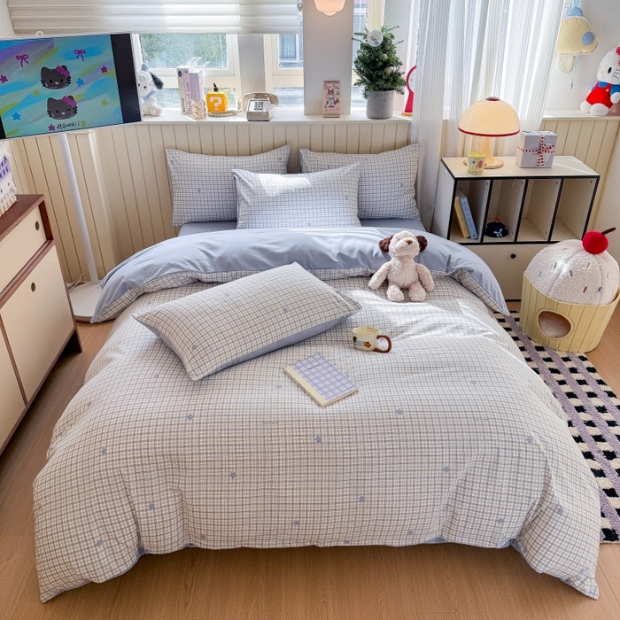 鑫佳居 2026新款古法仿棉小清新印花单被套 愿落星河