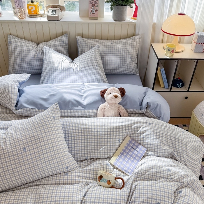 91家纺网 家纺一手货源 找家纺 鑫佳居 2026新款古法仿棉小清新印花单被套 愿落星河