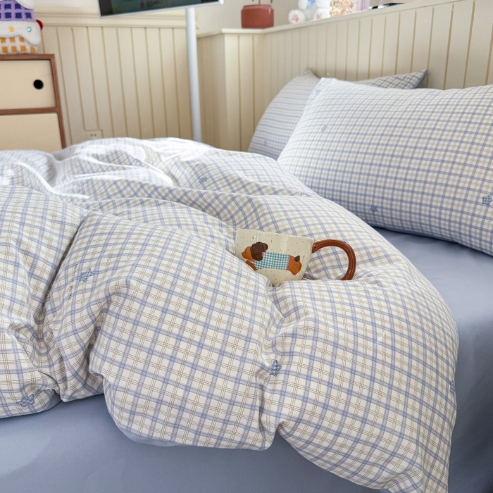 91家纺网 家纺一手货源 找家纺 鑫佳居 2026新款古法仿棉小清新印花单被套 愿落星河