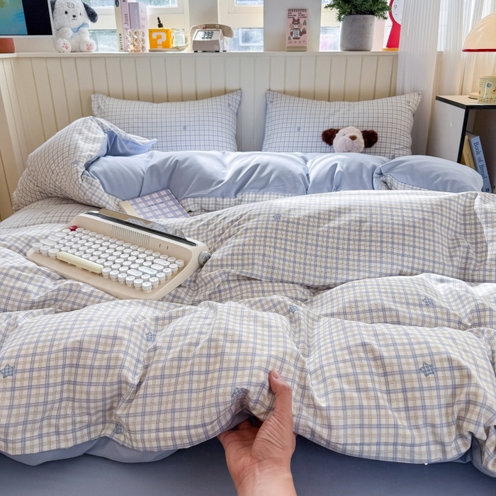 91家纺网 家纺一手货源 找家纺 鑫佳居 2026新款古法仿棉小清新印花单被套 愿落星河