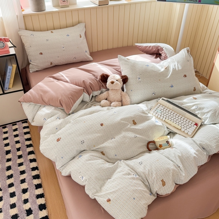 91家纺网 家纺一手货源 找家纺 鑫佳居 2026新款古法仿棉小清新印花单被套 梦之园